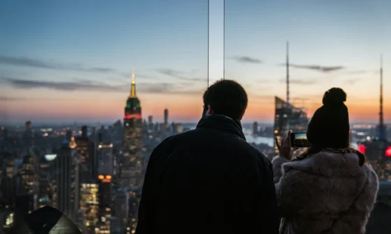 top of the rock ou empire state building new york