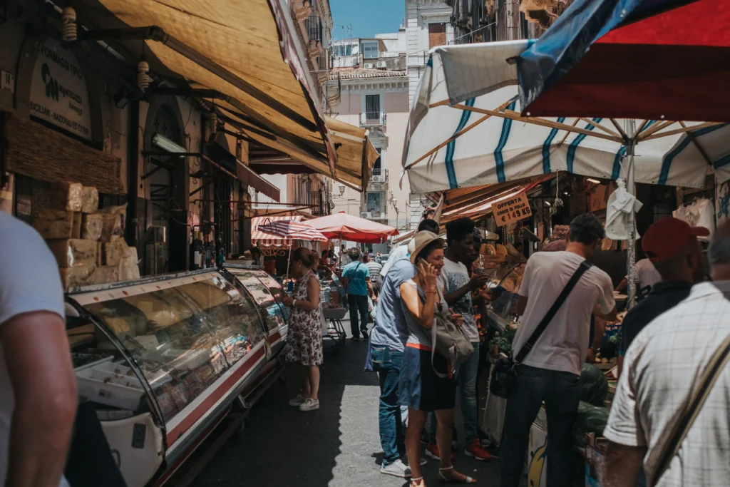 Le marché de la vieille ville de Catane